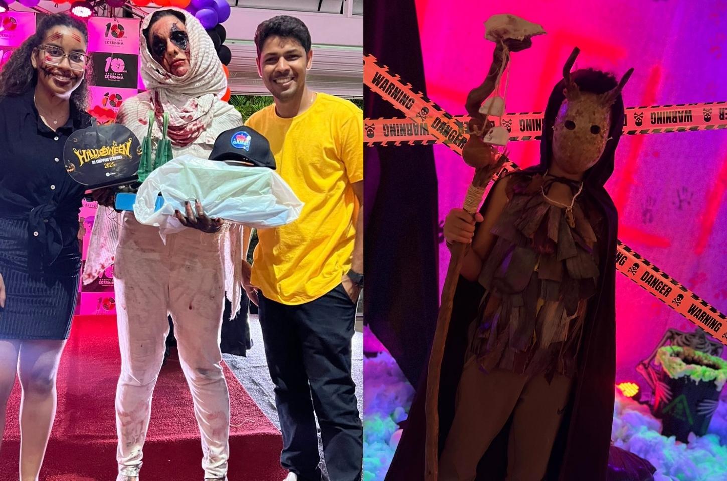 Halloween diverte público no Shopping Serrinha e ainda premia melhores fantasias; Confira algumas